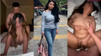 Pacar Goyang Payudara Gede Hingga Tumpah Cairan Panas