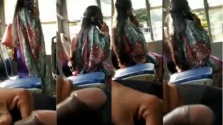 Si cabron memperlihatkan kontolnya pada wanita asing di bus umum