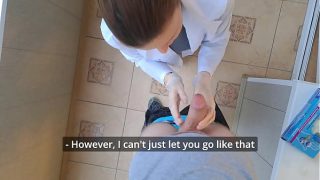 Dokter muda Rusia mengisap kontolku saat konsultasi! (ASMR POV)