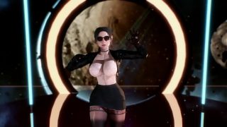 Gadis Korea Berpaha Montok Menari dengan Gerakan Menggoda dalam Video 3D