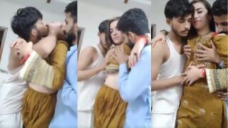 Dua Cowok Hyderabad dan Cewek Seksi dalam Video Panas Langsung