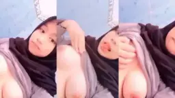 Gadis Berjilbab di TikTok Pamer Payudara Montok