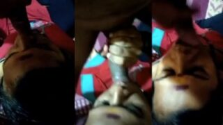 Milf genit panas-panas ngidam minum air mani kekasihnya dalam adegan seks Tamil