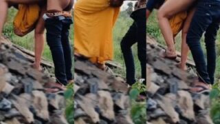 Pekerja kasar desi dan majikannya berhubungan intim di luar ruangan, direkam dalam video panas