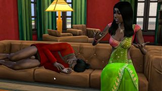Adik Tiri India Menemukan Kakak Tirinya Tidur Telanjang di Sofa Ruang Tamu, Gairahnya Membara dan Mereka Pun Bercinta