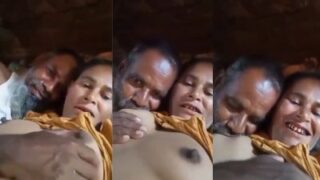 Kakek tua menikmati sesi hisap payudara dari wanita desi yang menggairahkan