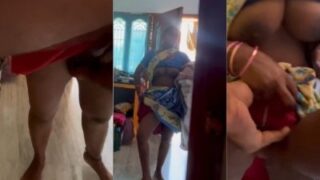 Tuan rumah nakal meraba-raba memek pembantunya dalam video porno India
