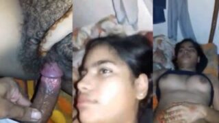 Seorang pria ngewe cewek desa bulu lebat di film bokep desi