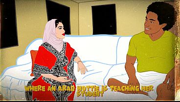 Guru Arab montok pantat besar ngajarin murid trik baru yang bikin makin panas