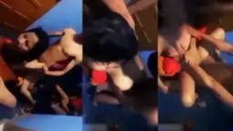 Istriku Jadi P3K Kontol Tiga Sekaligus di Event Swinger