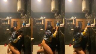 Cewek sange kirim video xxx nungging di kamar mandi