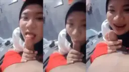 Hijab nakal ngentot kontol pacar baru, makin rajin ngemut